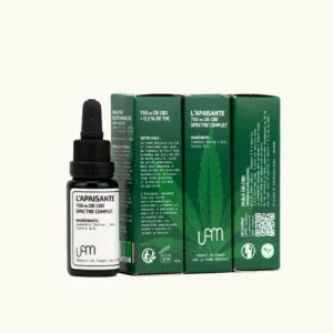 Huile de CBD 750mg Spectre Complet L'Apaisante La Ferme Médicale